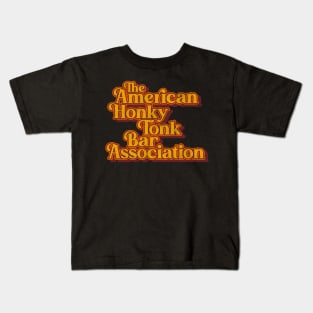 American Honky Tonk Bar Assoc ))(( Retro Classic Country Music Design Kids T-Shirt